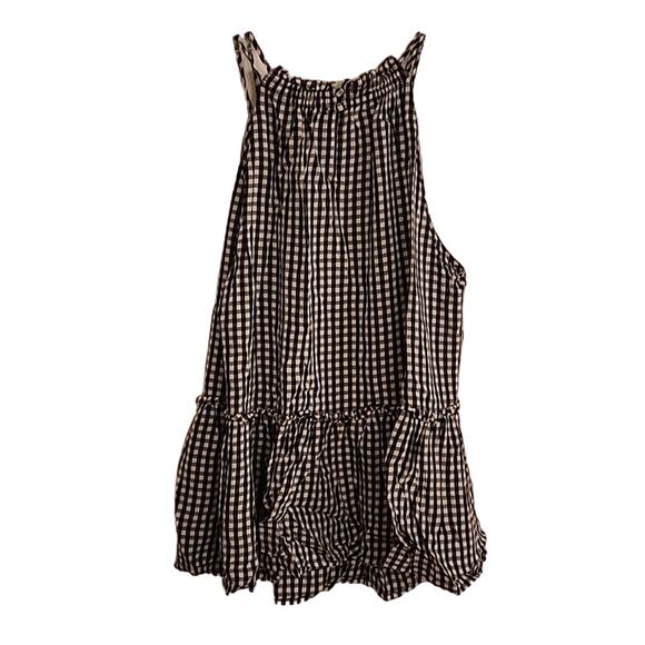 Loft Black/White Checkered Sleeveless Top. Small - Picture 6 of 6